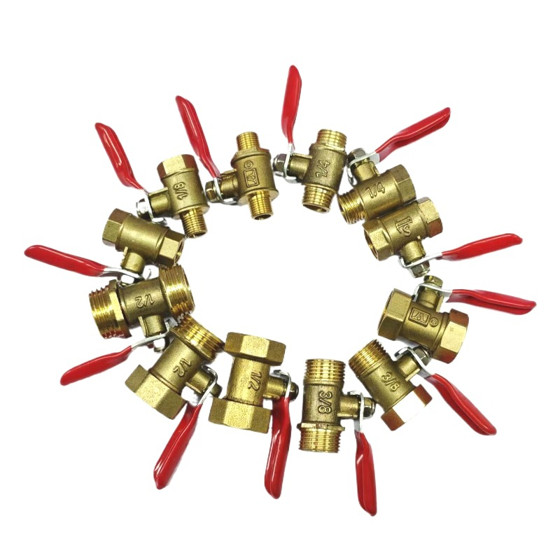 Compression Fitting Brass - Katup bola kecil kuningan 1/8 inci,